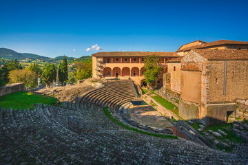 Spoleto, Ancient Roman Theatre. Perugia, Umbria, Italy.