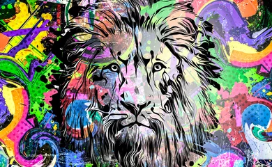 Foto auf Acrylglas lion in the jungle © reznik_val