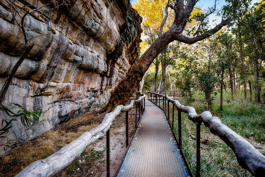 Through Rock Art At Ubirr In Kakadu National Park