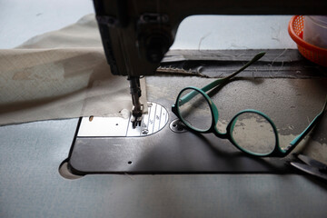 sewing machine in a machine