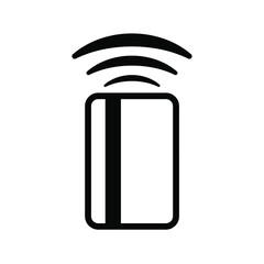 contactless card icon on white background