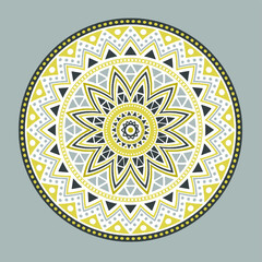 Mandala african vintage abstract antique pattern. Vector illustration. pattern can be used for ceramic tile, wallpaper, linoleum, textile, web page background.