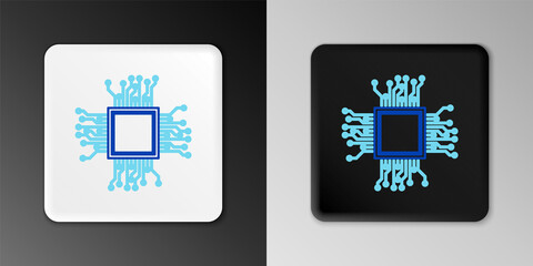 Line Human brain as digital circuit board icon isolated on grey background. Artificial Intelligence. Human head outline with circuit lines inside. Colorful outline concept. Vector.