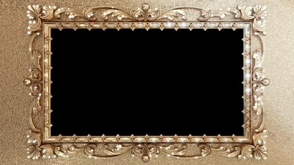 Golden Frame Alpha Channel Looped Video