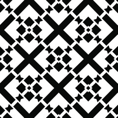  Black and white texture. Abstract seamless geometric pattern. 