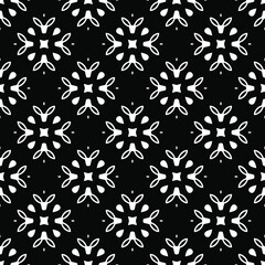 Naklejka na ściany i meble Black and white texture. Abstract seamless geometric pattern. 