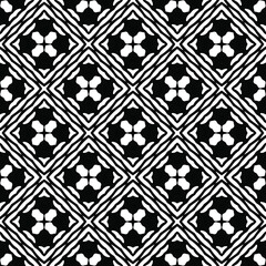  Black and white texture. Abstract seamless geometric pattern. 