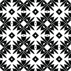  Black and white texture. Abstract seamless geometric pattern. 