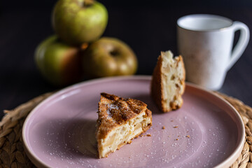 Slices of an apple cake