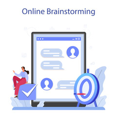 Brainstorm online service or platform. New idea generation