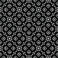 Fototapeta premium Black and white texture. Abstract seamless geometric pattern. 