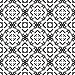 Black and white texture. Abstract seamless geometric pattern. 