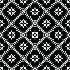 Black and white texture. Abstract seamless geometric pattern. 