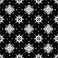 Black and white texture. Abstract seamless geometric pattern. 