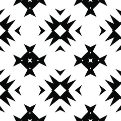 Black and white texture. Abstract seamless geometric pattern. 