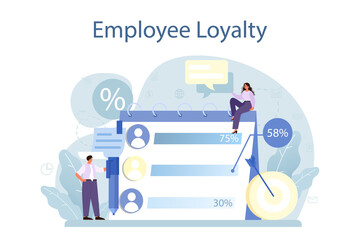 Fototapeta na wymiar Employee loyalty concept. Staff management, empolyee development