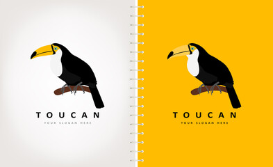 Toucan logo vector. Bird design.