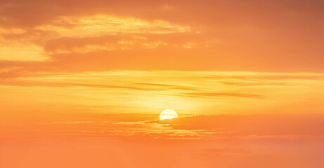 The sky with cloud beautiful Sunset background