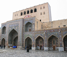 Fototapeta na wymiar Samarkand, Uzbekistan - November, 14 2019: bibi khanym mosque