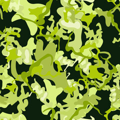 Naklejka premium Forest camouflage of various shades of green adn white colors