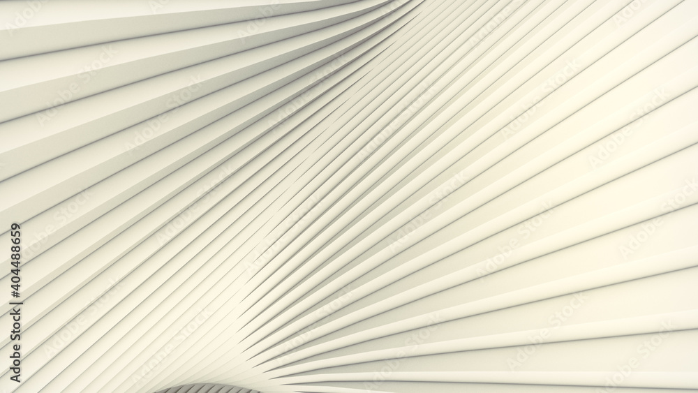 Aufkleber wave bend white abstract background surface. digital illustration. 3d rendering