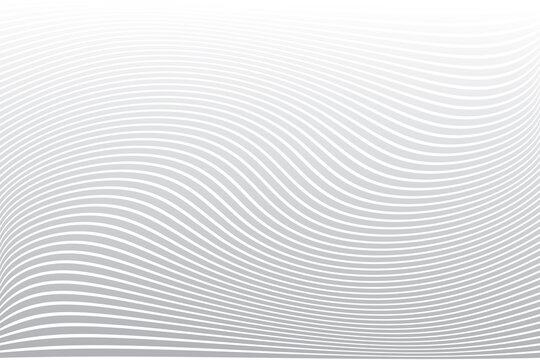 Absttact wavy lines texture. White striped background.
