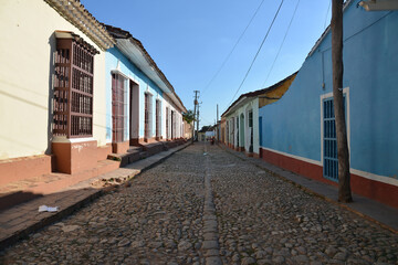 Fototapeta na wymiar Trinidad, Cuba. The street in the center.