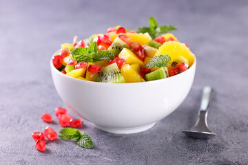 bowl with fresh fruit salad
