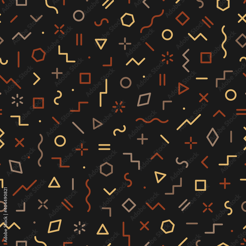 Aufkleber memphis seamless pattern. abstract geometric background. pattern for every day design. modern hipste