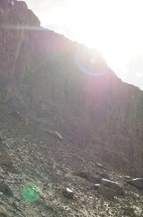 view of the mountains in the morning