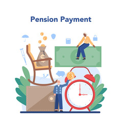 Pension fund. Saving money for retirement, financial