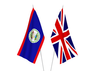Great Britain and Belize flags
