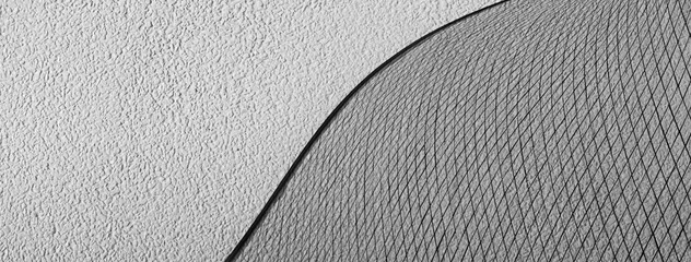 modern curve cement abstract grey and white architecture banner background