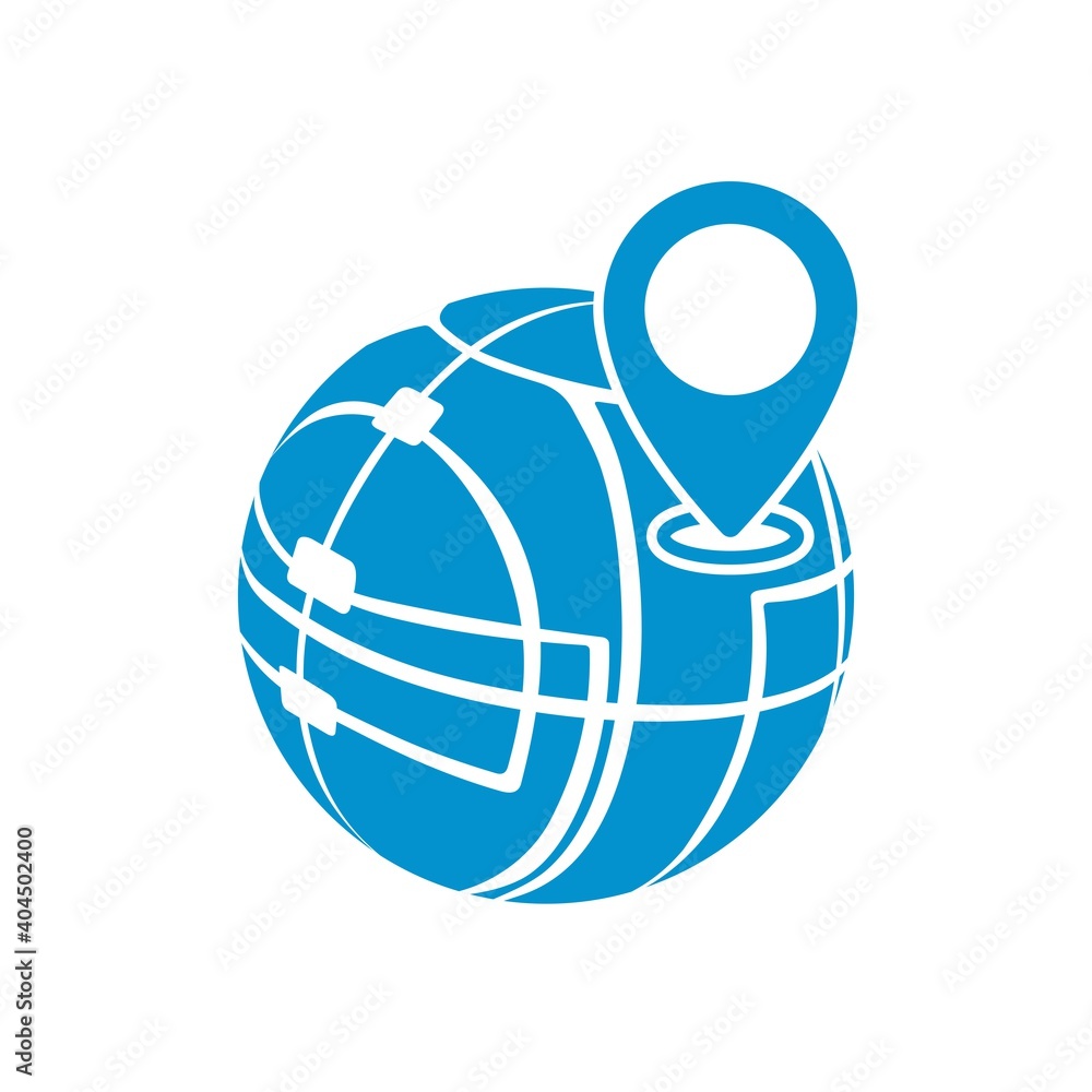 Poster global contacts and location icon. new data connection. vector illustration isolated on white backgr