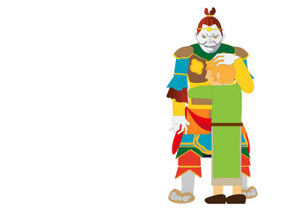 Obraz premium 優しい日本の神様バサラとこども