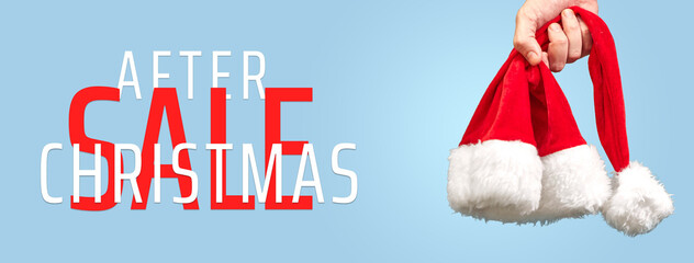 sale after christmas concept, banner
