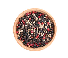 Mix from of pepper isolated on white