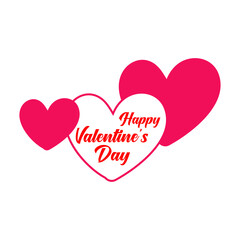 Lovely Happy Valentine's Day Hearts Heart Sticker
