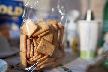 Italian crispbreads with rosemary, garlic, olive oil and sea salt