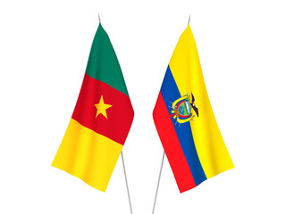 Ecuador and Cameroon flags