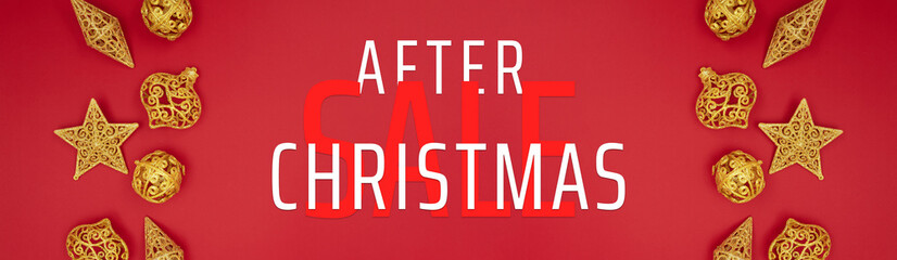 sale after christmas concept, banner