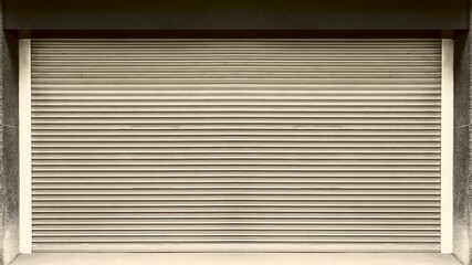 Obraz premium Steel shutter door of warehouse, storage or storefront for metal door background and textured.