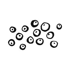 Hand drawn black pepper. Design elements isolated on white. Cooking icons. Vector illustration