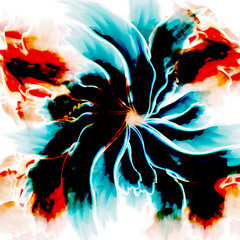 Abstract Watercolor Flower