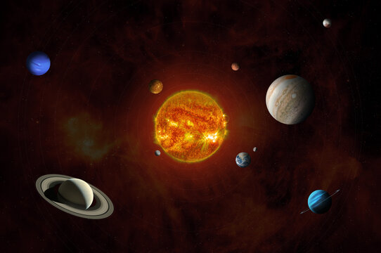 Solar system. Elements of this image furnished by NASA. © revers_jr