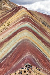 Rainbow mountains Andes near Cusco in Peru