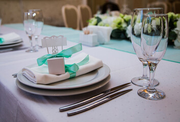 table set for a dinner