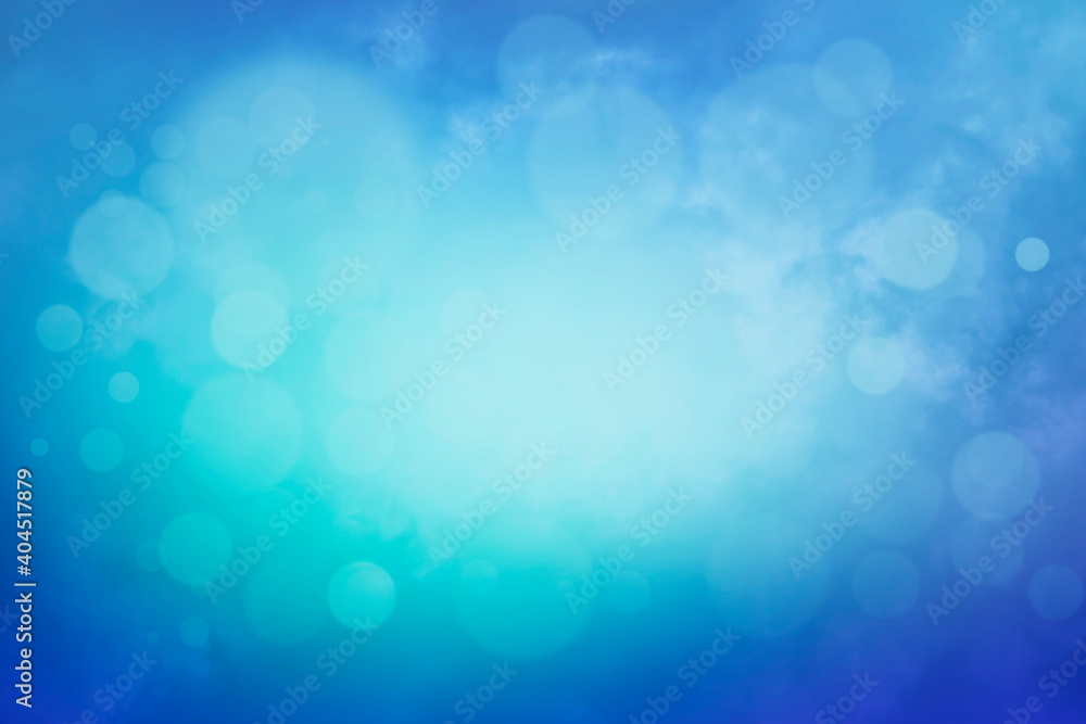 Wall mural abstract bokeh background blue