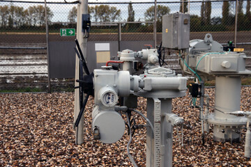 Shut-off valve location of high pressure natural gas pipeline in the two-man polder in Zevenhuizen