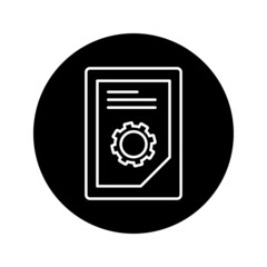 Project management vector icon color editable